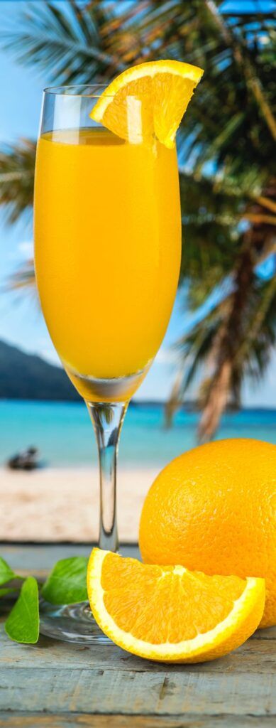 delicious citrus drink in tropical paradise
