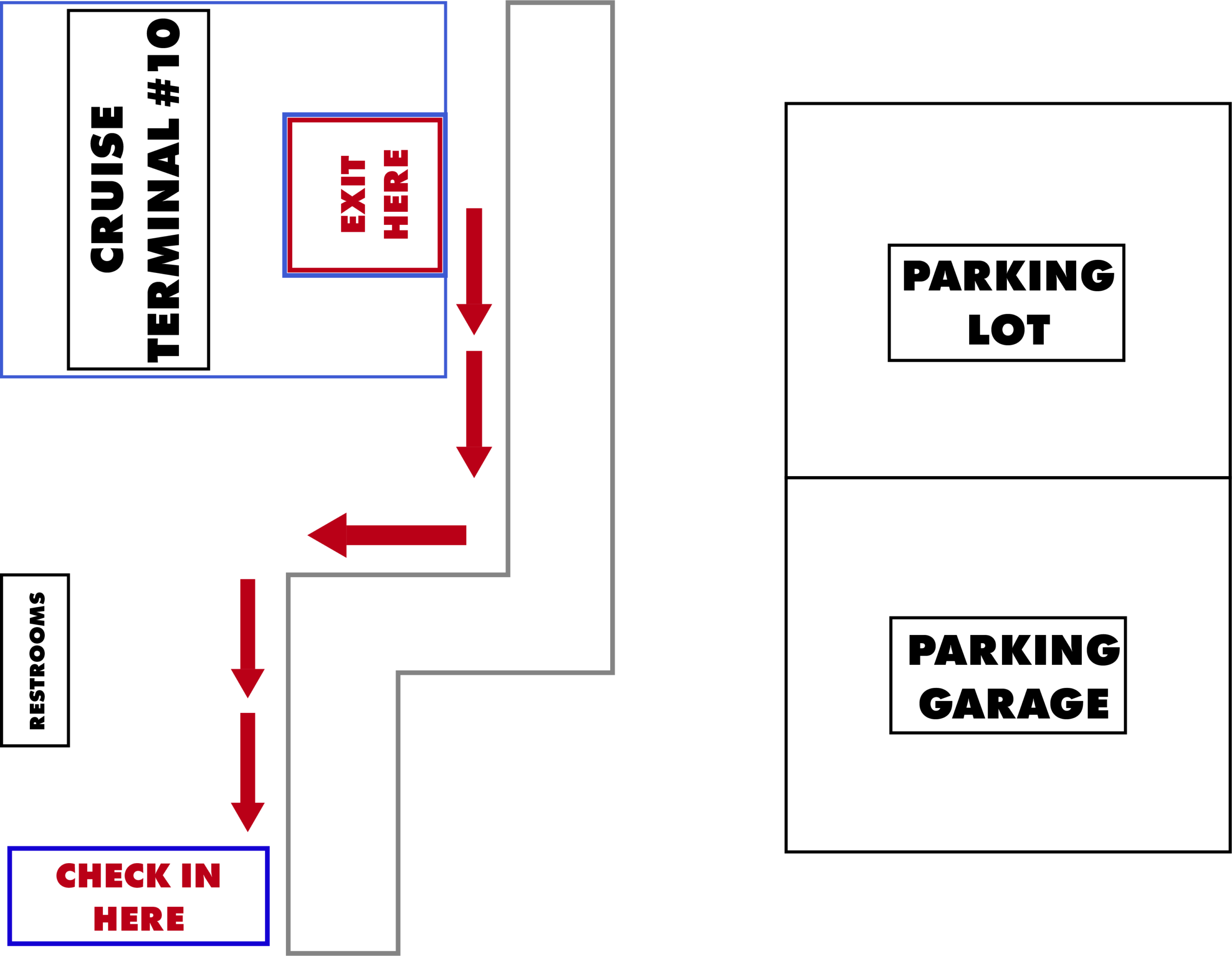 Cruise Terminal 10 overhead pickup map
